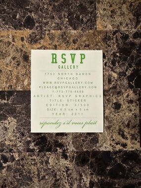 RSVP Gallery Sticker